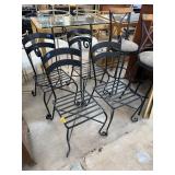 4PC WROUGHT IRON CHAIRS 4PC WROUGHT IRON CHAIRS