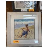 FRAMED PRINT BOY AT THE SEASIDE III M HALLINAN FRAMED PRINT BOY AT THE SEASIDE III M HALLINAN