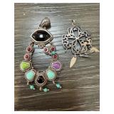 2PC STERLING SILVER PENDANTS (1 MISSING PIECE) 2PC STERLING SILVER PENDANTS (1 MISSING PIECE)