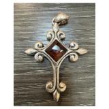 LARGE STERLING SILVER CROSS PENDANT LARGE STERLING SILVER CROSS PENDANT