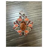 STERLING SILVER PENDANT CARNELIAN / ETC STERLING SILVER PENDANT CARNELIAN / ETC