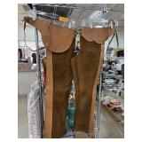 PAIR OF HANDMADE LEATHER RIDING CHAPS NICE PAIR OF HANDMADE LEATHER RIDING CHAPS NICE