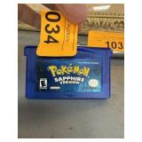 GAMEBOY ADVANCE POKEMON SAPPHIRE VIDEO GAME GAMEBOY ADVANCE POKEMON SAPPHIRE VIDEO GAME