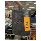 VINTAGE HAMMERED PEWTER SILVERED FLASK VINTAGE HAMMERED PEWTER SILVERED FLASK