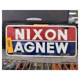 VINTAGE RICHARD NIXON SPIRO AGNEW LICENSE PLATE VINTAGE RICHARD NIXON SPIRO AGNEW LICENSE PLATE