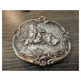 VINTAGE STERLING SILVER BELT BUCKLE 93G VINTAGE STERLING SILVER BELT BUCKLE 93G