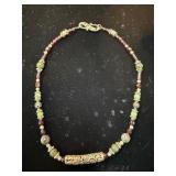 STERLING SILVER BEADED NECKLACE STERLING SILVER BEADED NECKLACE