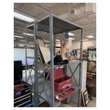 2PC METAL SHELF UNITS & 1 NOT PUT TOGETHER 2PC METAL SHELF UNITS & 1 NOT PUT TOGETHER