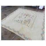 LARGE VINTAGE EMBROIDERED HAND MADE QUILTED BLANKT LARGE VINTAGE EMBROIDERED HAND MADE QUILTED BLANKT