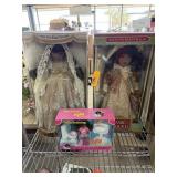 LOT OF PORCELAIN DOLLS & OTHER LOT OF PORCELAIN DOLLS & OTHER
