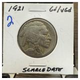 1921 BUFFALO NICKEL SCARCE DATE 1921 BUFFALO NICKEL SCARCE DATE