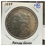1889 MORGAN SILVER DOLLAR BETTER GRADE 1889 MORGAN SILVER DOLLAR BETTER GRADE