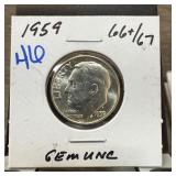 1959 ROOSEVELT SILVER DIME HIGH GRADE 1959 ROOSEVELT SILVER DIME HIGH GRADE