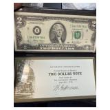 2003 $2 UNC CURRENCY NOTE W FOLIO 2003 $2 UNC CURRENCY NOTE W FOLIO