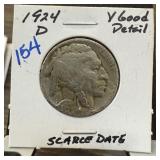 1924-D BUFFALO NIKEL SCARCE DATE 1924-D BUFFALO NIKEL SCARCE DATE
