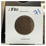 1880 INDIAN HEAD PENNY CENT 1880 INDIAN HEAD PENNY CENT