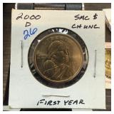 2000-D SACAGAWEA UNC FIRST YEAR BIRDS 2000-D SACAGAWEA UNC FIRST YEAR BIRDS