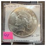1924 PEACE SILVER DOLLAR HIGH GRADE 1924 PEACE SILVER DOLLAR HIGH GRADE
