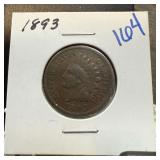 1893 INDIAN HEAD PENNY CENT 1893 INDIAN HEAD PENNY CENT