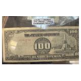 WWII ERA 100 PESOS EMERGENCY CURRENCY NOTE WWII ERA 100 PESOS EMERGENCY CURRENCY NOTE