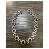 STERLING SILVER AMETHYST BRACELET STERLING SILVER AMETHYST BRACELET