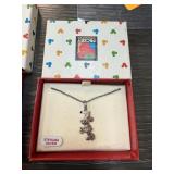 STERLING SILVER MICKEY MOUSE NECKLACE STERLING SILVER MICKEY MOUSE NECKLACE