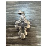 BARSE STERLING SILVER CROSS PENDANT BARSE STERLING SILVER CROSS PENDANT