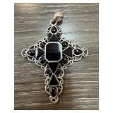 BARSE LARGE STERLING SILVER CROSS PENDANT BARSE LARGE STERLING SILVER CROSS PENDANT