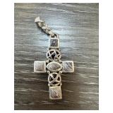 BARSE STERLING SILVER CROSS PENDANT BARSE STERLING SILVER CROSS PENDANT