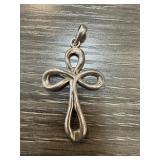 BARSE STERLING SILVER CROSS PENDANT BARSE STERLING SILVER CROSS PENDANT