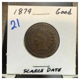 1879 INDIAN HEAD PENNY CENT SCARCE DATE 1879 INDIAN HEAD PENNY CENT SCARCE DATE