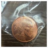 1 OZ COPPER BULLION ROUND INDIAN HEAD 1 OZ COPPER BULLION ROUND INDIAN HEAD