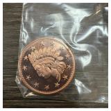 1 OZ COPPER BULLION ROUND INDIAN HEAD PENNY 1 OZ COPPER BULLION ROUND INDIAN HEAD PENNY