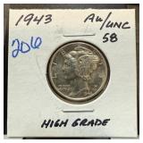 1943 MERCURY SILVER DIME HIGH GRADE 1943 MERCURY SILVER DIME HIGH GRADE