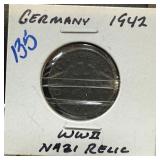 1942 GERMAN 1 PFENNI NAZI ERA / WWII RELIC 1942 GERMAN 1 PFENNI NAZI ERA / WWII RELIC