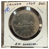 1969 CANADA UNC DOLLAR COIN 1969 CANADA UNC DOLLAR COIN
