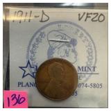 1911-D WHEAT PENNY CENT 1911-D WHEAT PENNY CENT