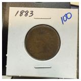 1883 INDIAN HEAD PENNY CENT 1883 INDIAN HEAD PENNY CENT