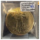 24K GOLD PLATED COMMEM ST GAUDENS COIN TOKEN 24K GOLD PLATED COMMEM ST GAUDENS COIN TOKEN