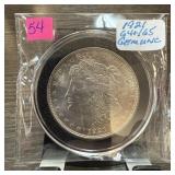 1921 MORGAN SILVER DOLLAR UNC 1921 MORGAN SILVER DOLLAR UNC