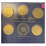 5PC UNC PRESIDENTIAL TOKENS 5PC UNC PRESIDENTIAL TOKENS
