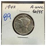 1942 MERCURY SILVER DIME BETTER 1942 MERCURY SILVER DIME BETTER