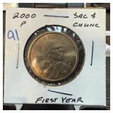 2000 SACAGAWEA UNC DOLLAR COIN 2000 SACAGAWEA UNC DOLLAR COIN