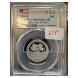 2020-S PCGS PR69DCAM SILVER SALT RIVER BAY QUARTER 2020-S PCGS PR69DCAM SILVER SALT RIVER BAY QUARTER