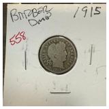 1915 BARBER SILVER DIME 1915 BARBER SILVER DIME