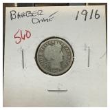 1916 BARBER SILVER DIME 1916 BARBER SILVER DIME