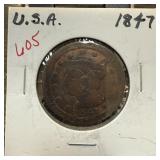 1847 LARGE CENT COIN 1847 LARGE CENT COIN