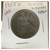 1955-O SEATED LIBERTY SILVER HALF DOLLAR 1955-O SEATED LIBERTY SILVER HALF DOLLAR