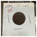 1884 INDIAN HEAD PENNY CENT 1884 INDIAN HEAD PENNY CENT