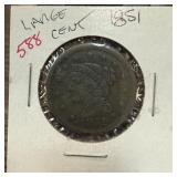 1851 LARGE CENT COIN 1851 LARGE CENT COIN